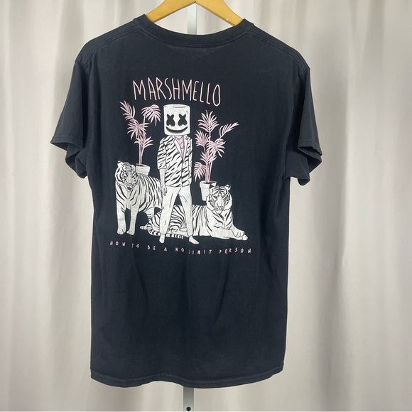 Marshmello Medium Graphic Print Tiger Band Music Grunge T Shirt Crewneck - Picture 1 of 6